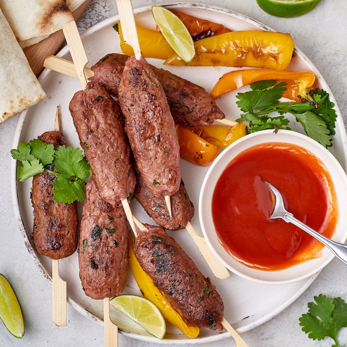 Eat me at minced meat kebab with Vognyar sauce
