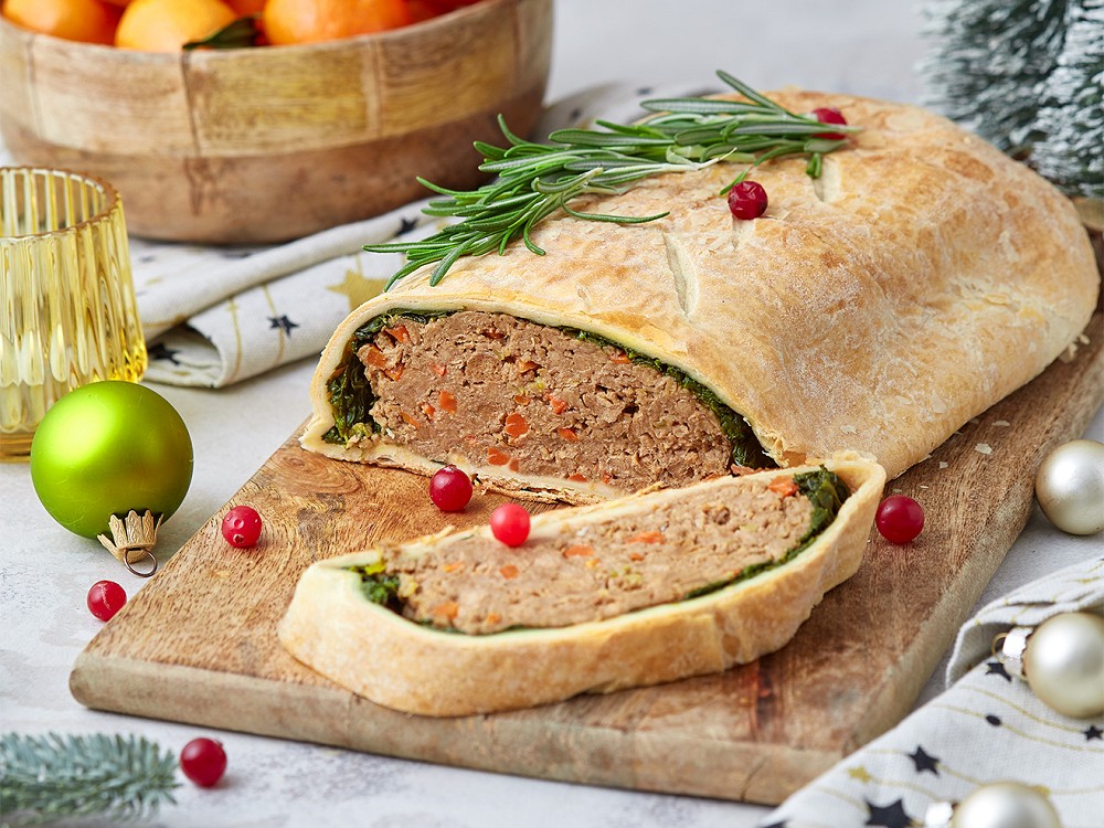 Wellington with stuffing Eat me at and spinach