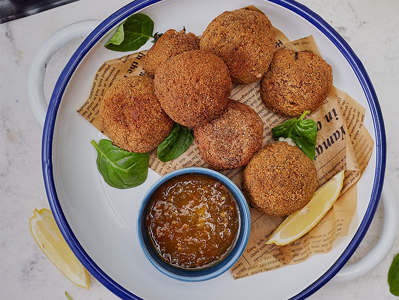 Eat me at mincemeat croquettes with mozzarella and spinach