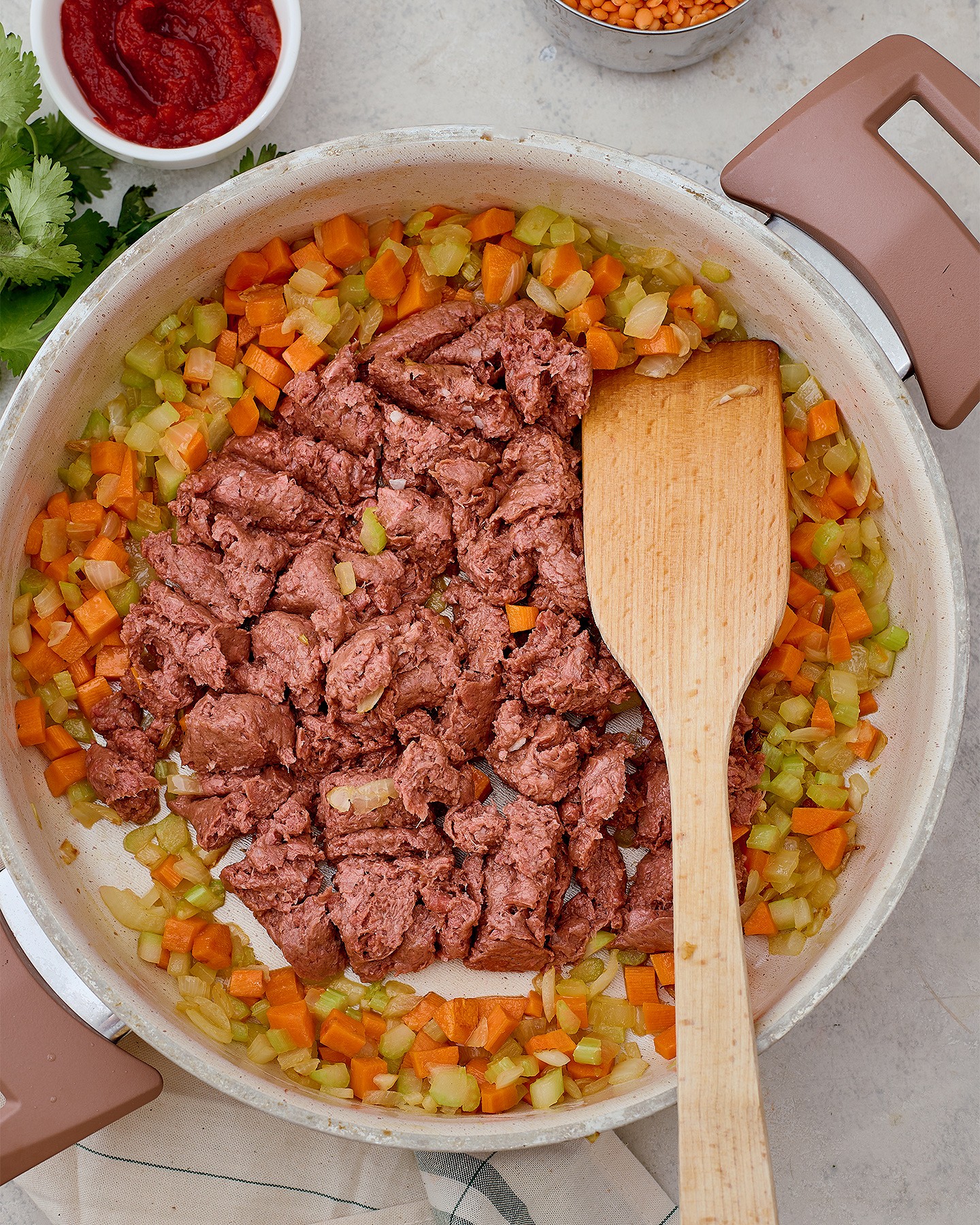 Thick lentil soup with minced meat eat me at - Photo №5