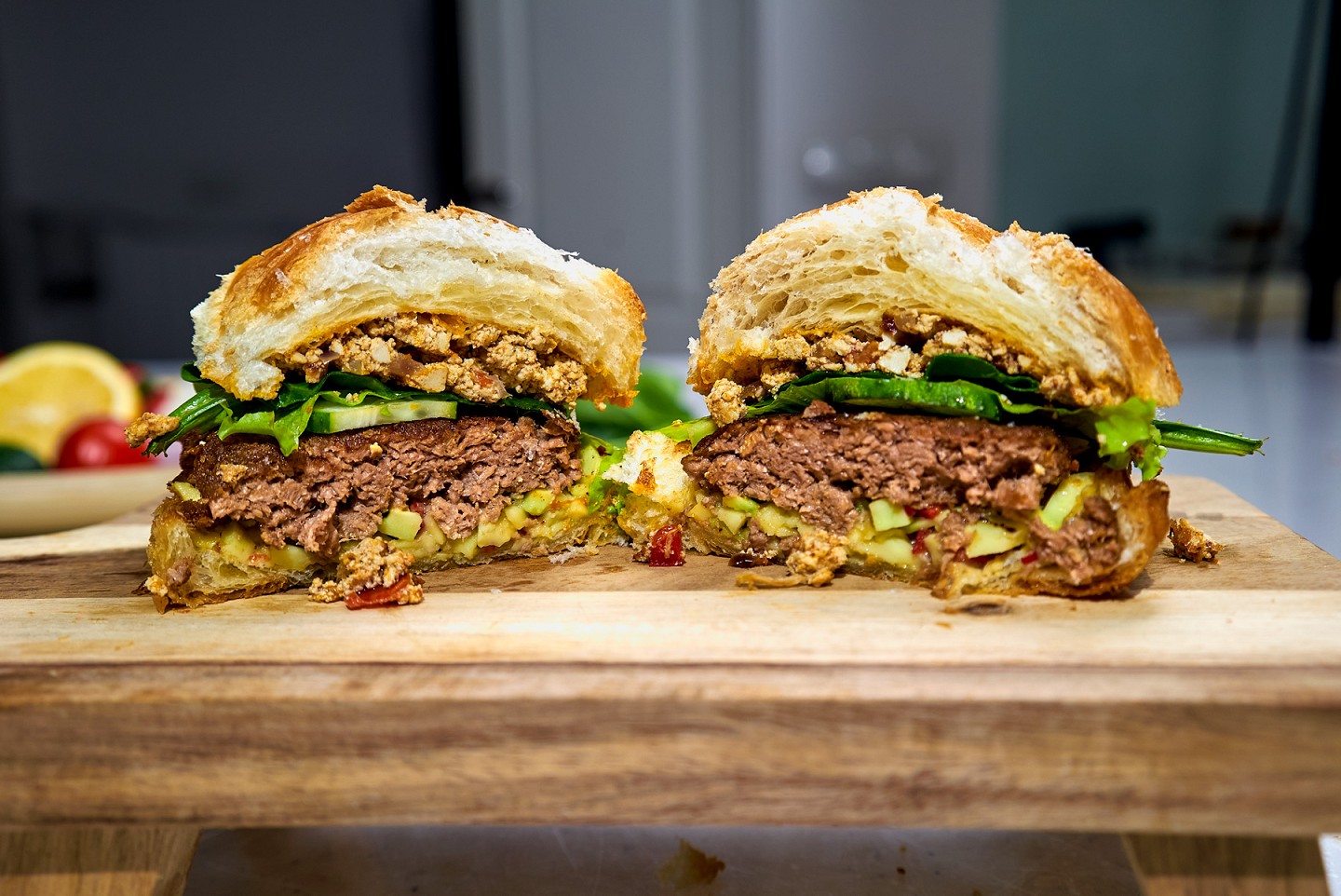 Croissant with vegan scramble and minced meat Eat Me At - Photo №15