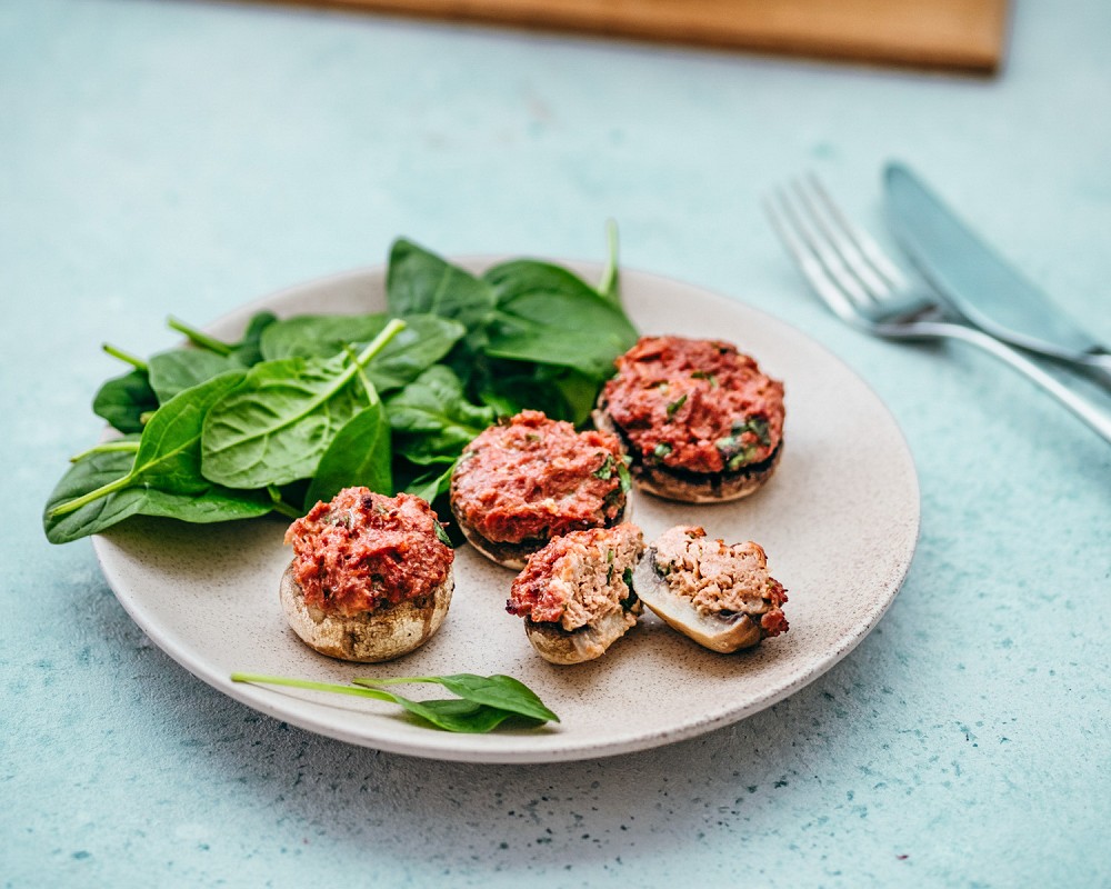 Mushrooms stuffed with Eat me at