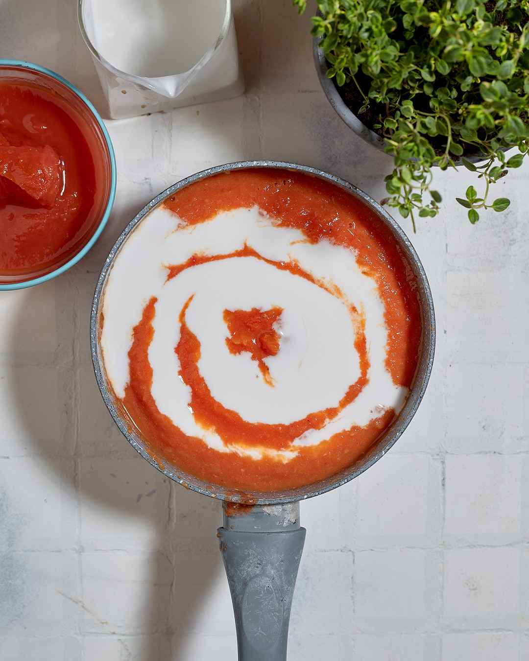 Simple tomato soup from baked vegetables with meatballs Eat me at - Photo №5