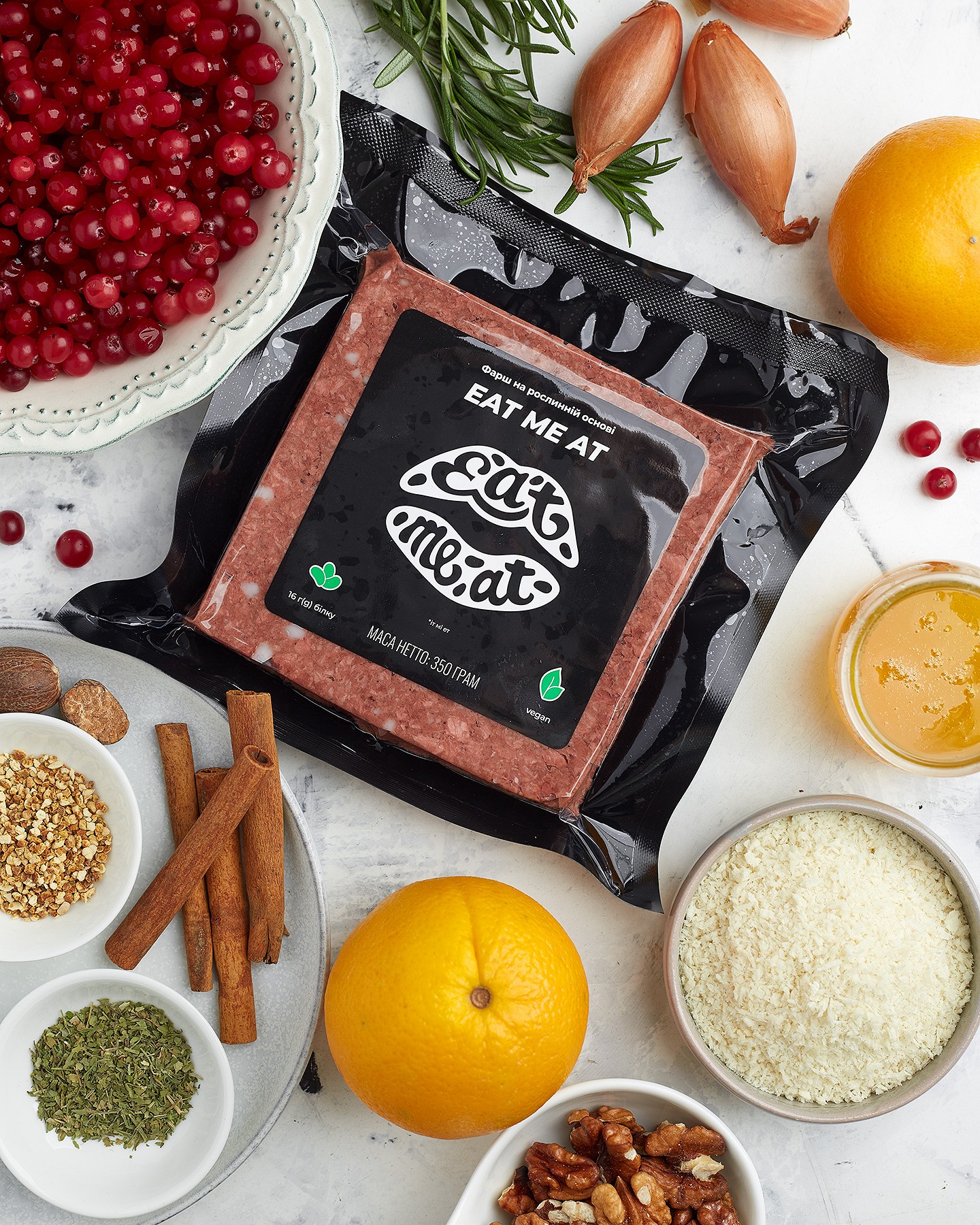 Eat me at meatballs in panko breadcrumbs with cranberry sauce (holiday snack) - Photo №2