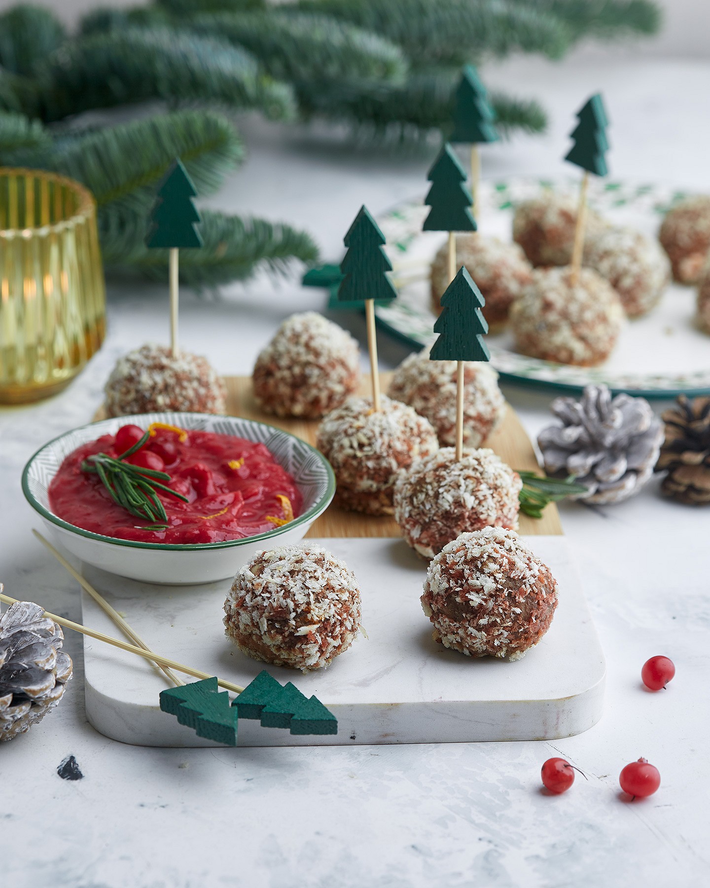 Eat me at meatballs in panko breadcrumbs with cranberry sauce (holiday snack) - Photo №7